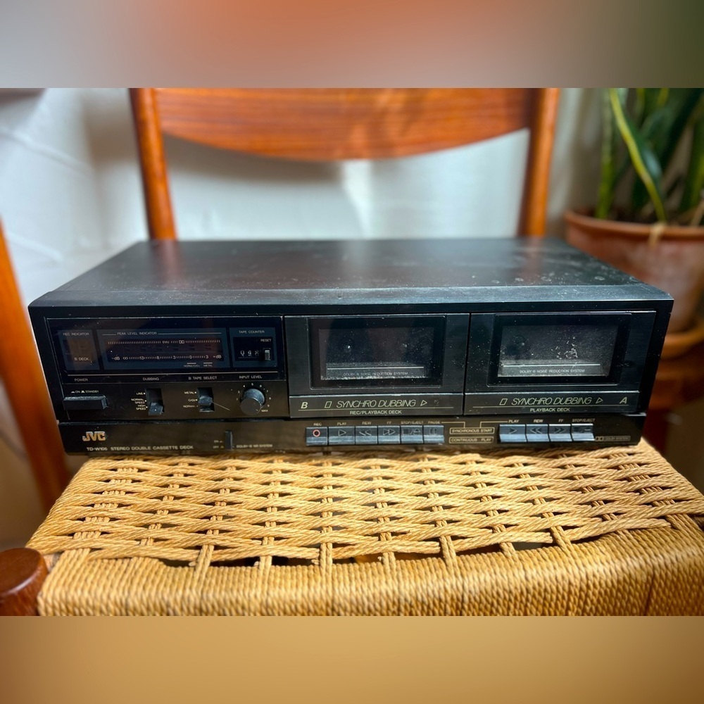 Vintage JVC TD-W106 Stereo Double Cassette Deck Dual Tape Player Recorder Audio